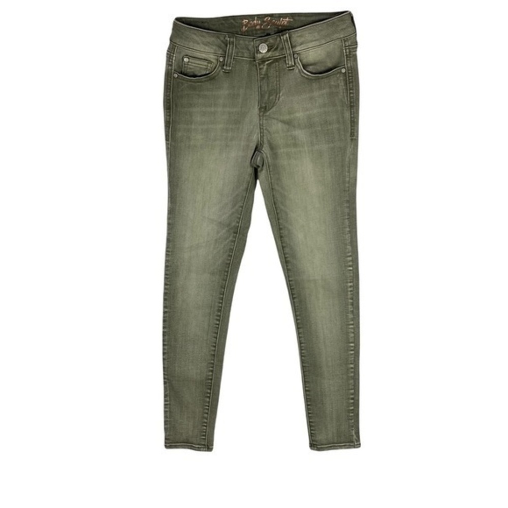 Celebrity Pink Body Sculpt Stretch Green Denim Mid Rise Ankle Skinny Jean